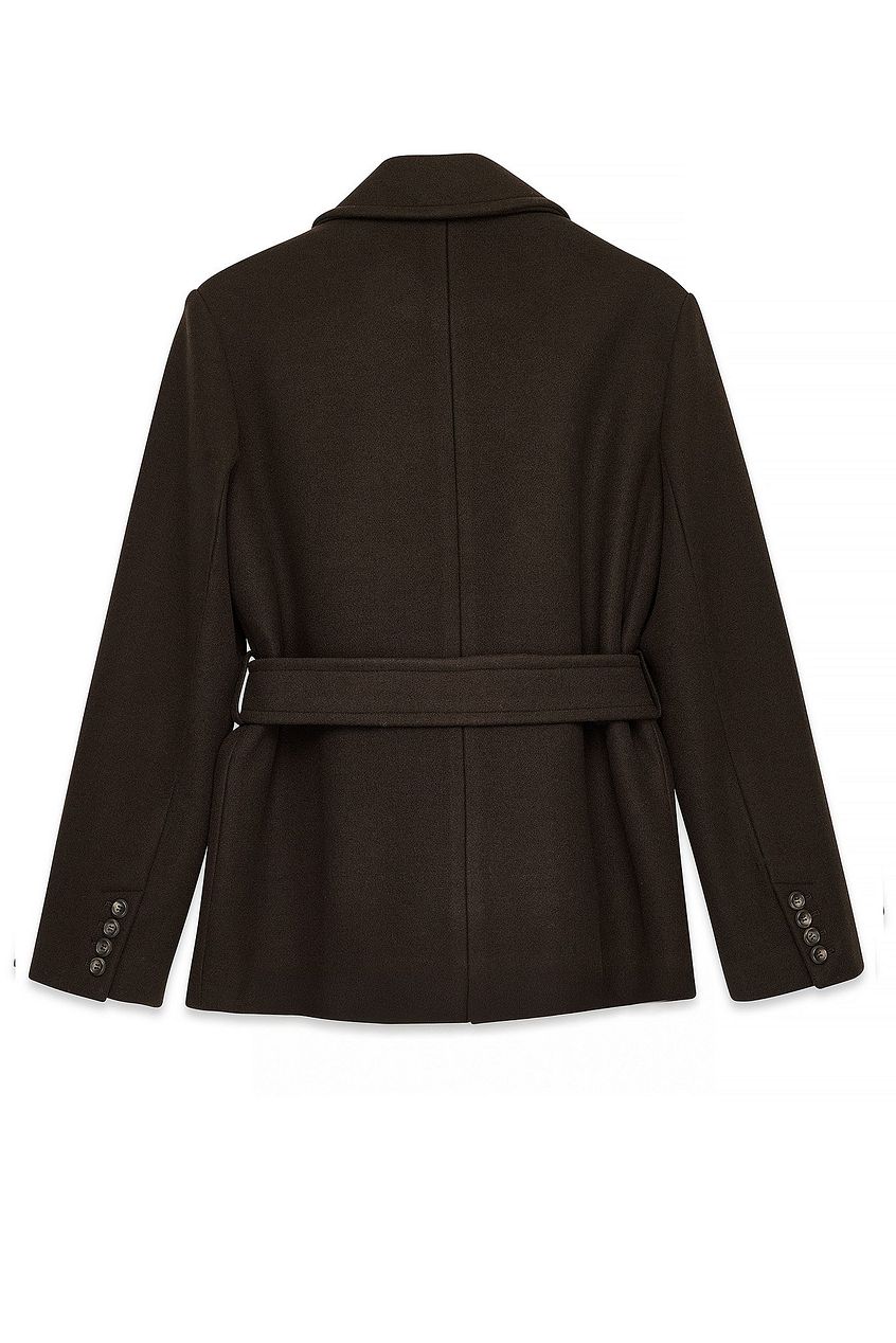 Oversized Wool Blend Short Coat