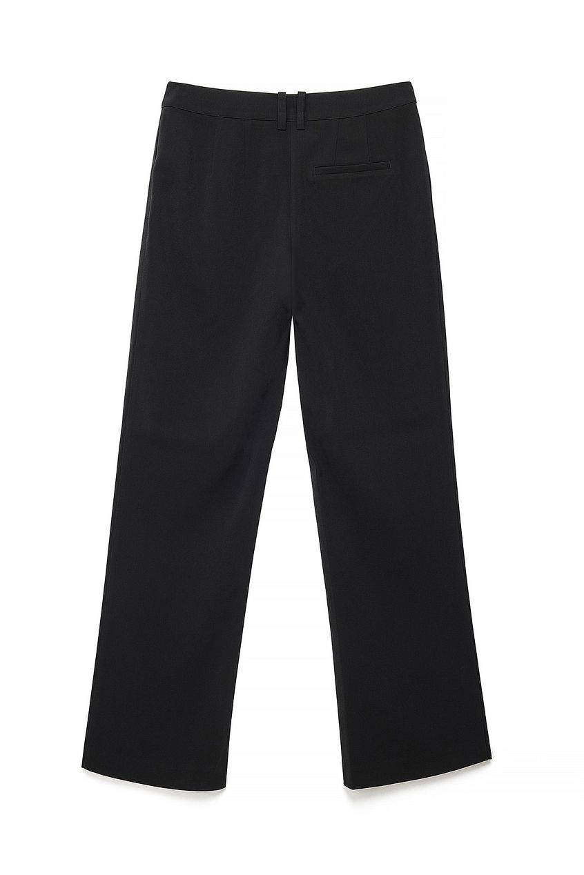 Straight Leg Mid Waist Suit Pants