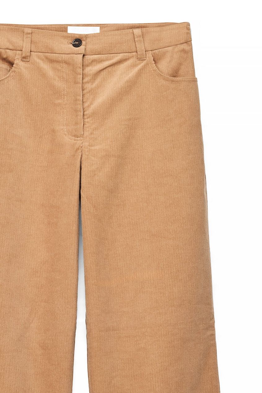 Corduroy Mid Waist Pants
