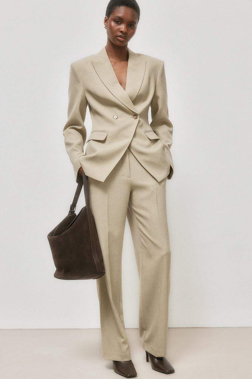 Wide Leg Mid Waist Pants