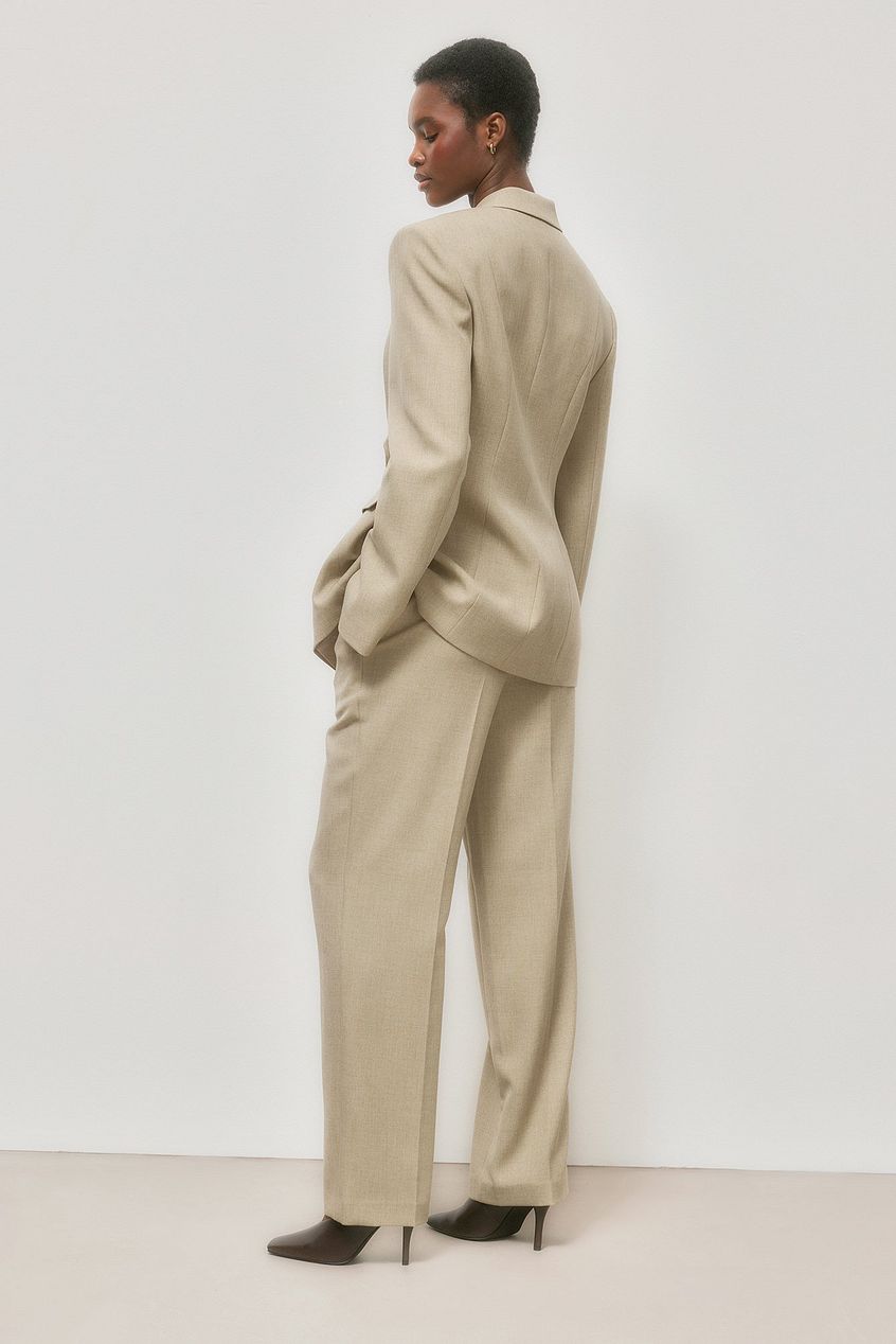 Wide Leg Mid Waist Pants