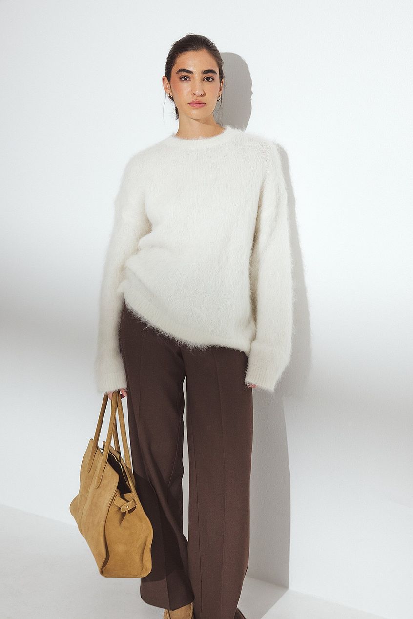 Knitted Alpaca Blend Oversized Sweater